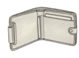 Bifold Wallet with Strap